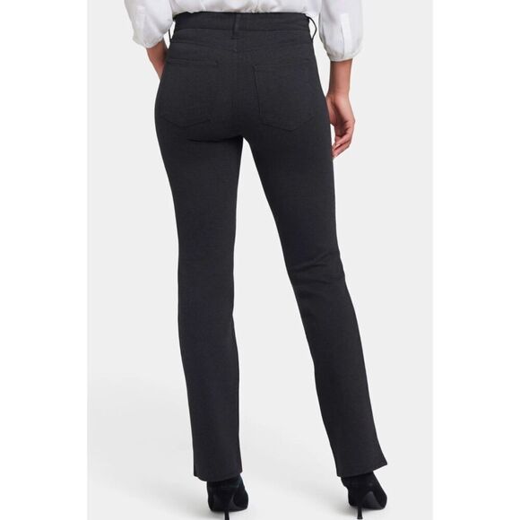 NYDJ Marilyn Straight Sculpt Her Gray Stretch Ponte Knit Cropped Ankle Pants 16 - Picture 4 of 15